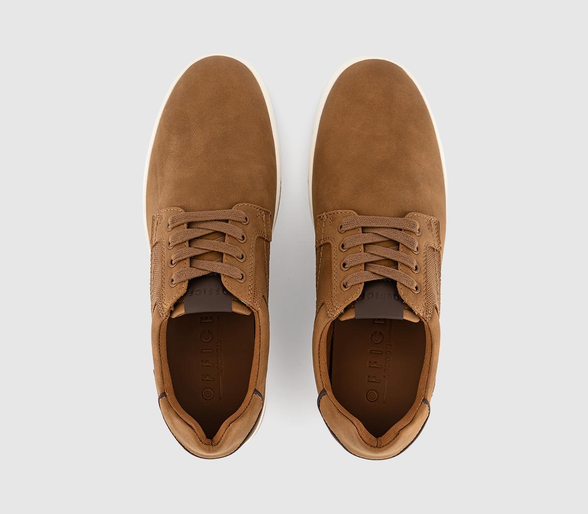 OFFICECaleb Perf Detail Lace Up TrainersTan