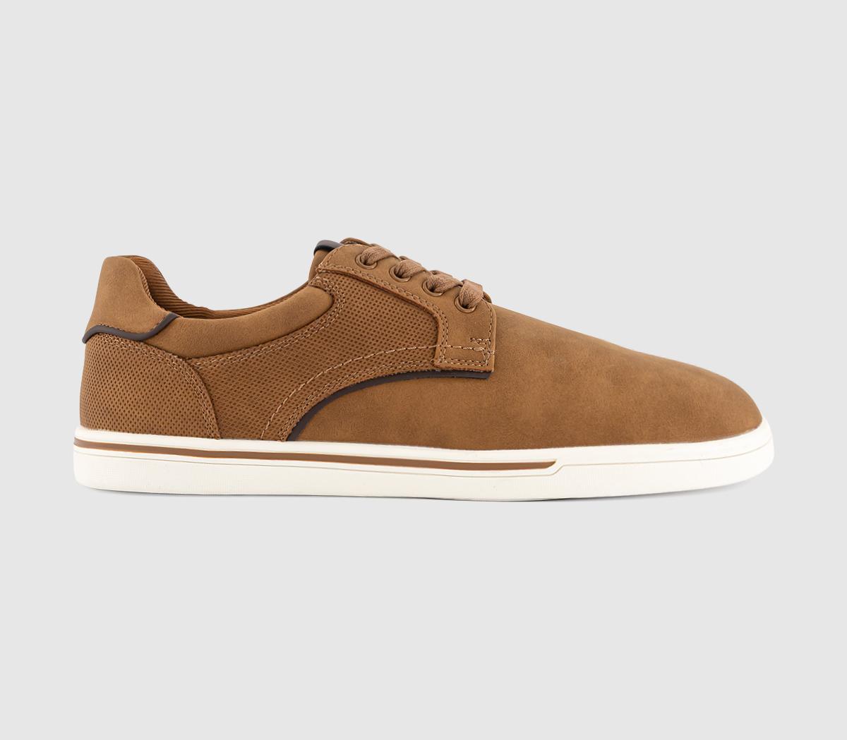 OFFICECaleb Perf Detail Lace Up TrainersTan