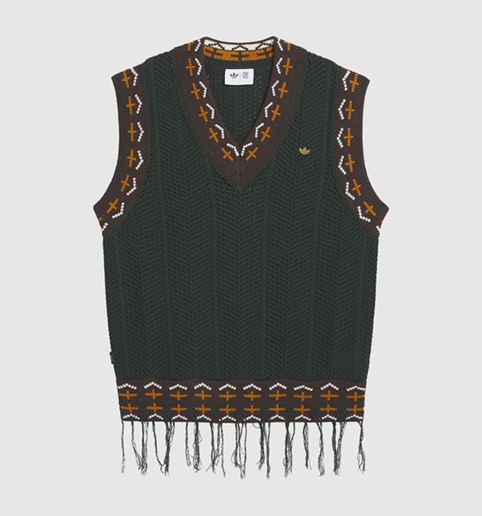 adidas Clot Knit Vests Green Night