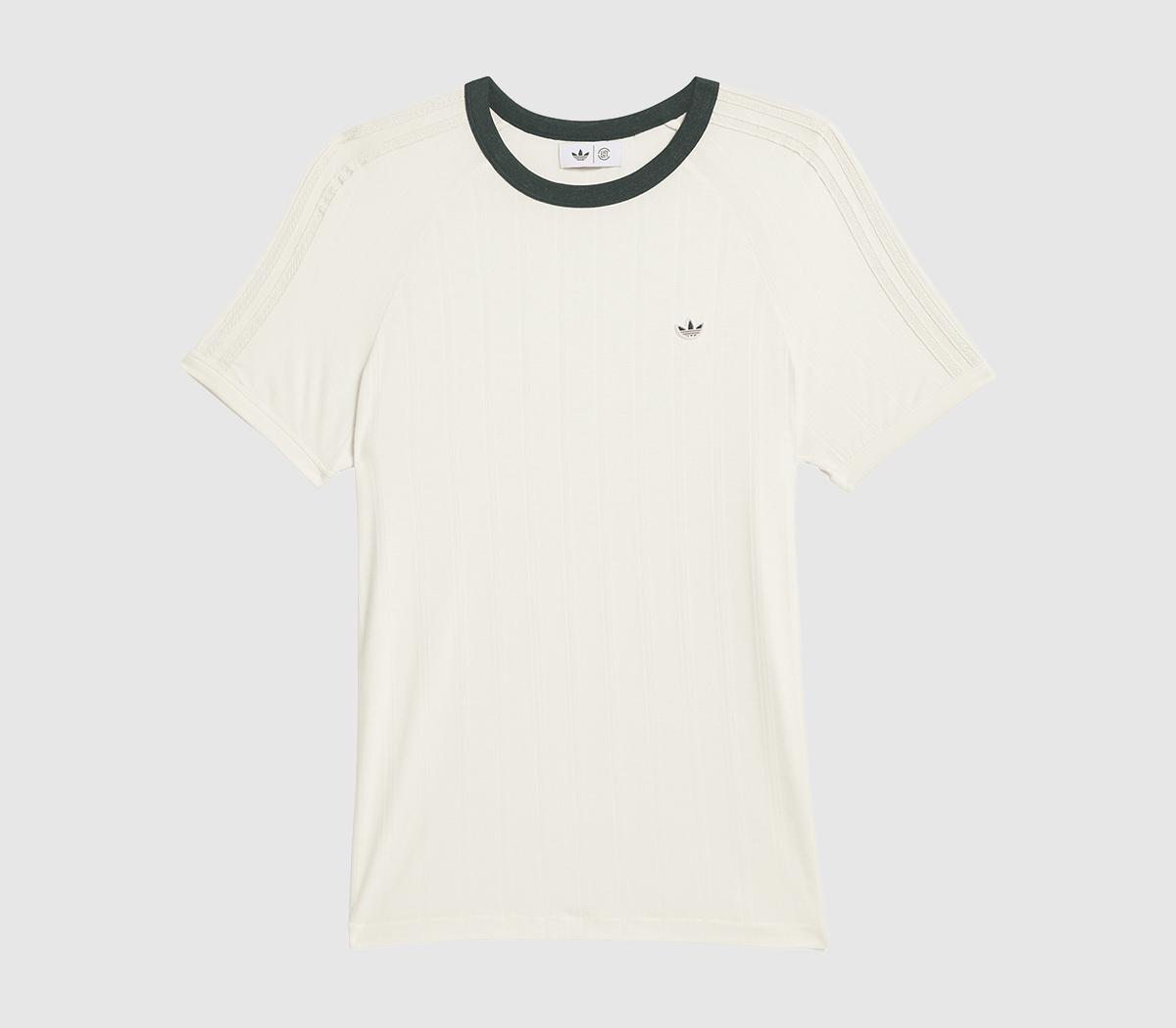 adidasClot Rib TeeCream White Green Night