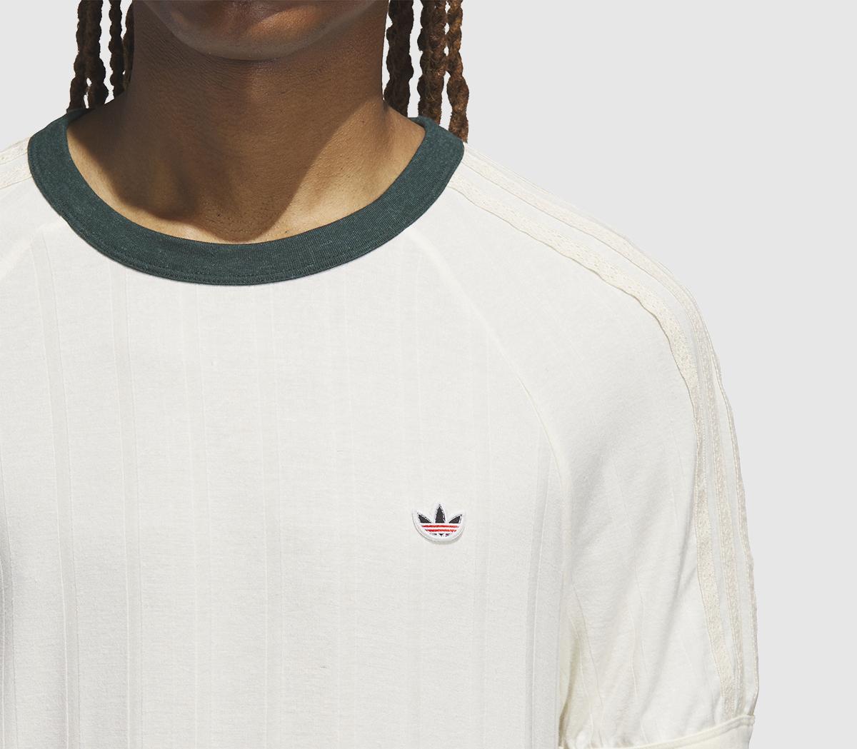 adidasClot Rib TeeCream White Green Night