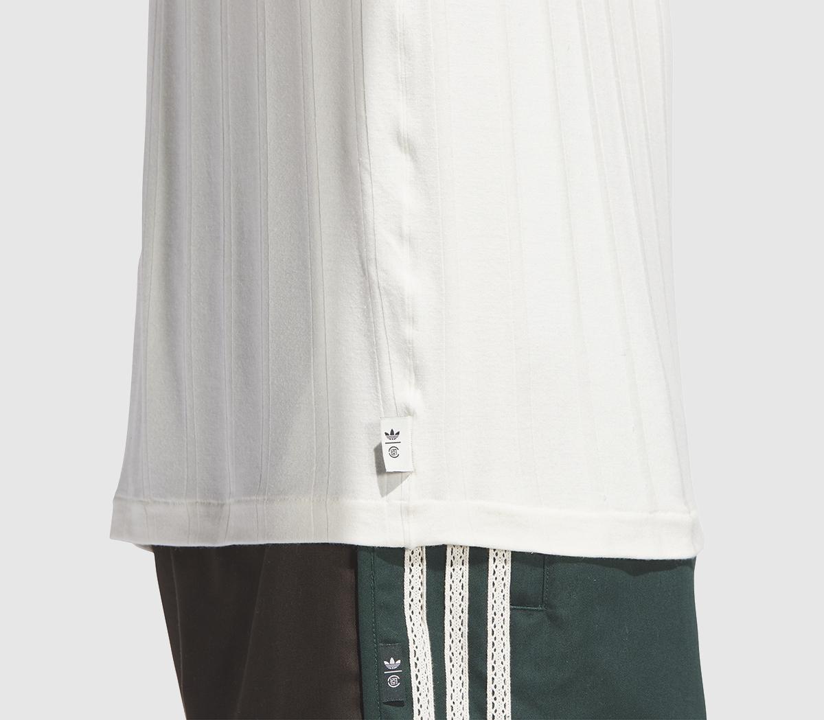 adidasClot Rib TeeCream White Green Night
