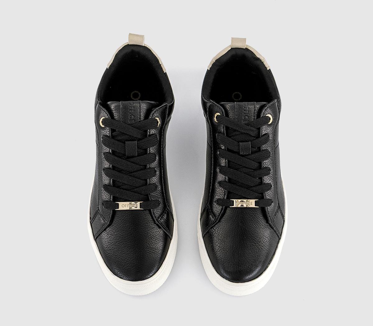 OFFICETiramisu Cup Sole Lace Up TrainersBlack
