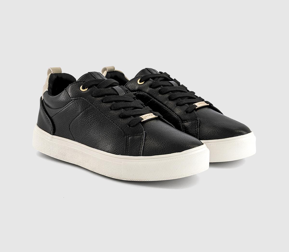 OFFICETiramisu Cup Sole Lace Up TrainersBlack