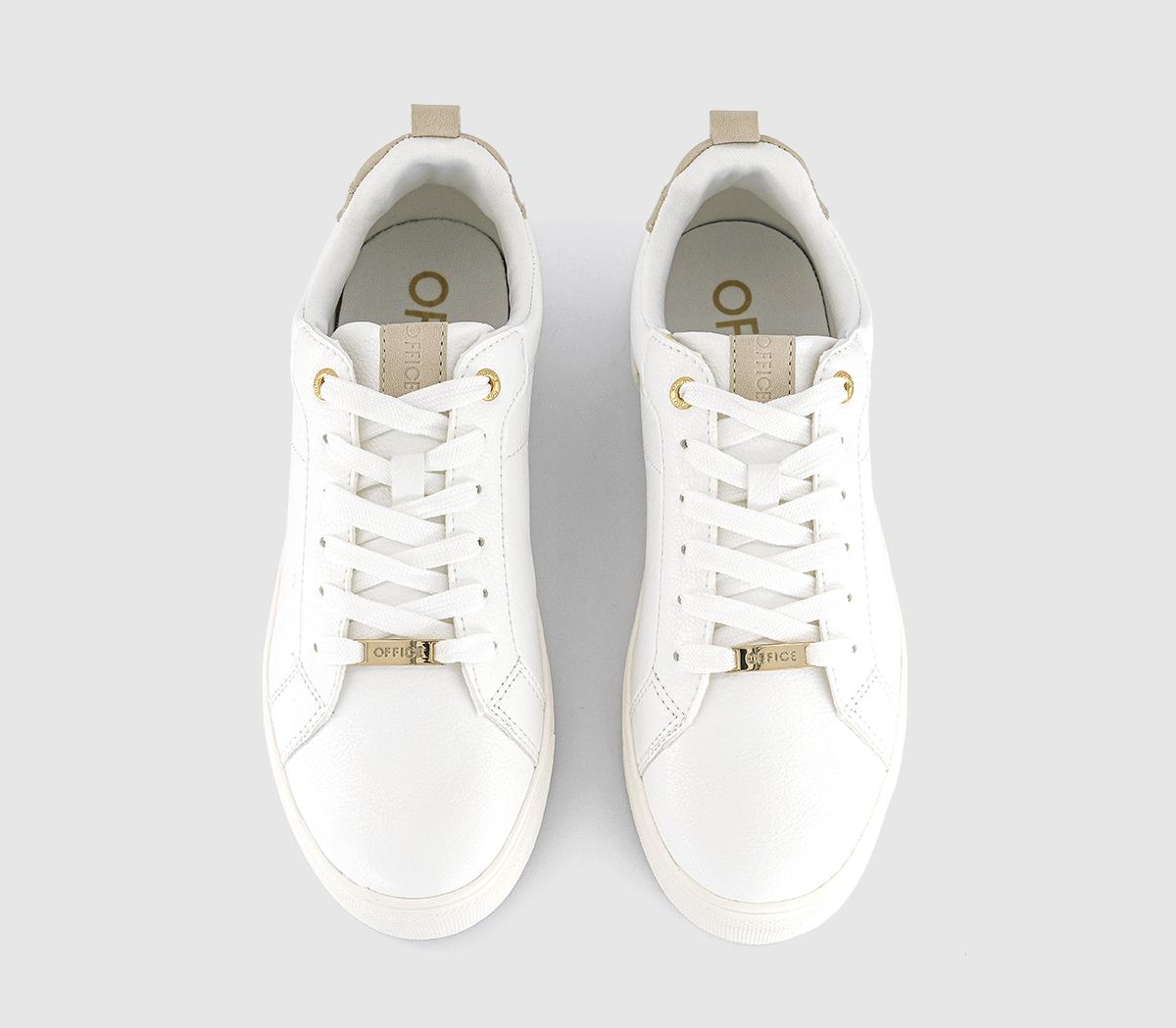 OFFICETiramisu Cup Sole Lace Up TrainersWhite