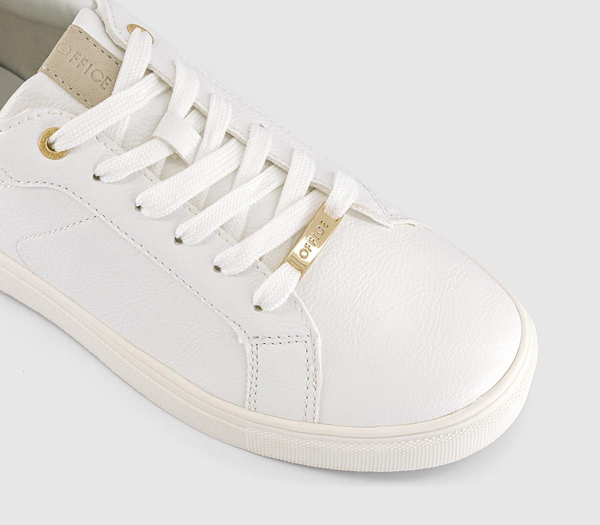 OFFICETiramisu Cup Sole Lace Up TrainersWhite