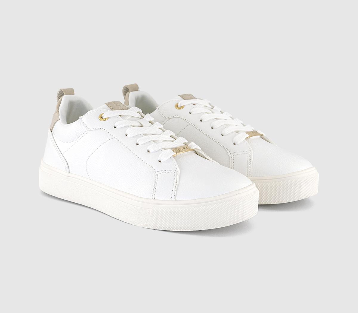 OFFICETiramisu Cup Sole Lace Up TrainersWhite