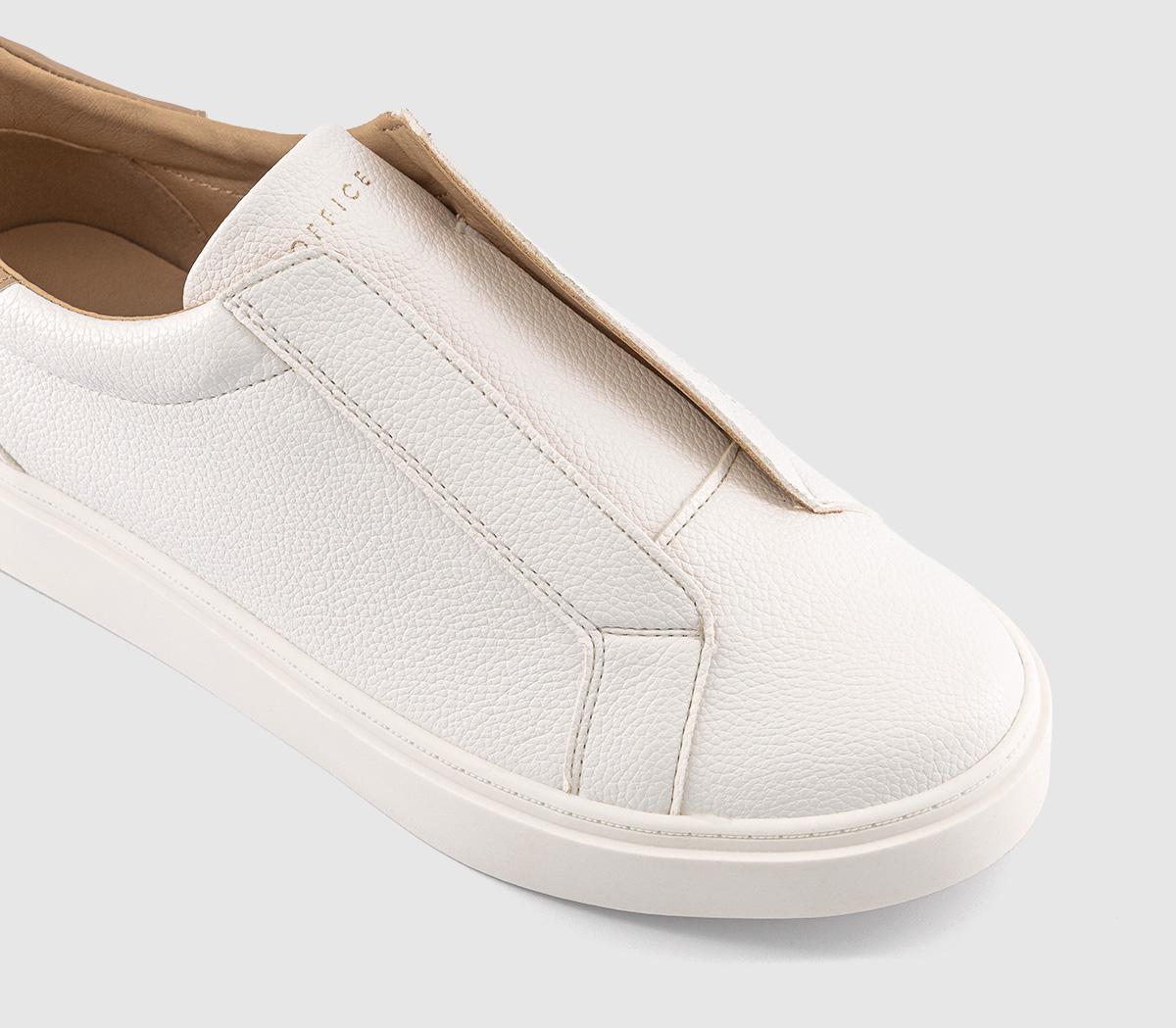 OFFICETreacle Slip On Cup Sole Trainers OFFICETreacle Slip On Cup Sole TrainersWhite