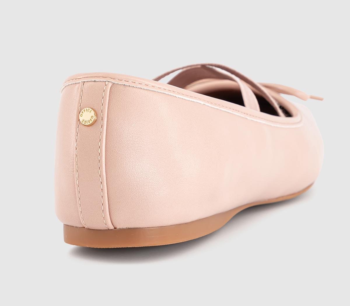 OFFICEFate Elastic Cross Strap Square Toe Ballerina Flats OFFICEFate Elastic Cross Strap Square Toe Ballerina FlatsBlush