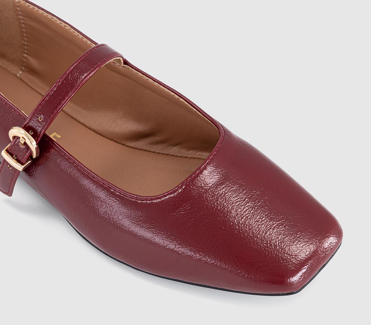 OFFICEFlourish Square Toe Mary Jane Ballerina PumpsRed