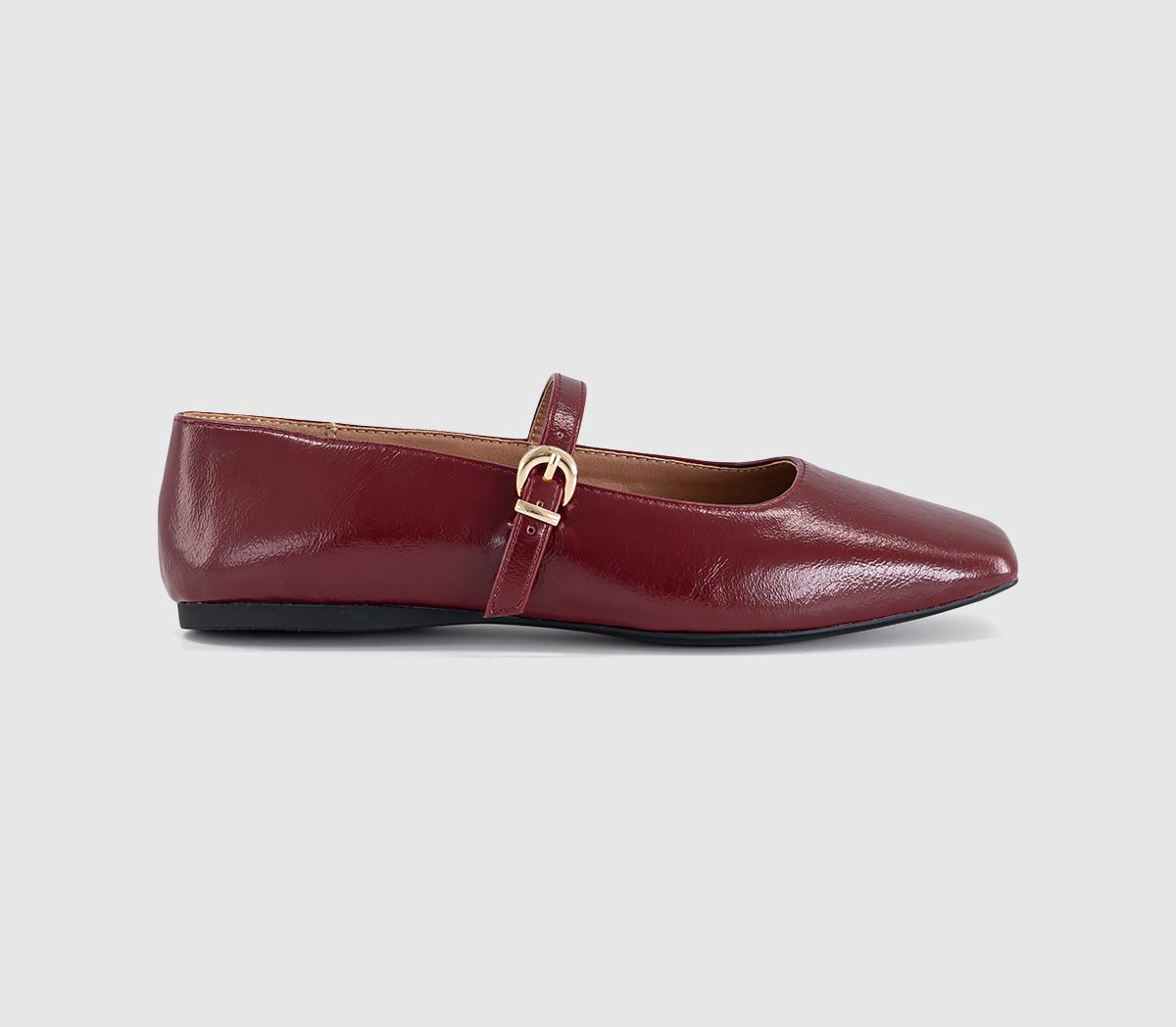 OFFICEFlourish Square Toe Mary Jane Ballerina PumpsRed