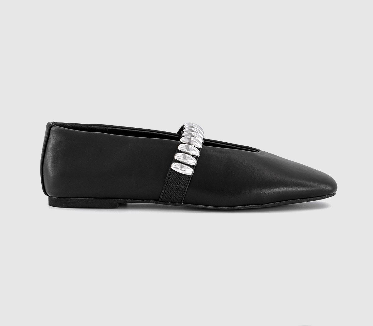 OFFICEFlavia Metal Trim Ballerina Shoes OFFICEFlavia Metal Trim Ballerina ShoesBlack