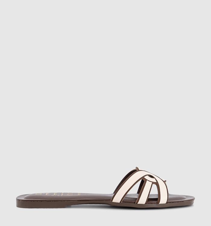 OFFICE San Diego Woven Sliders Cream