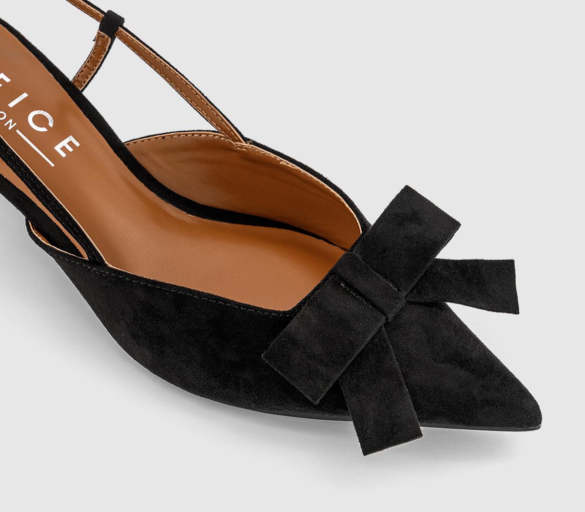 OFFICEMagical Bow Trim Slingback Court HeelsBlack