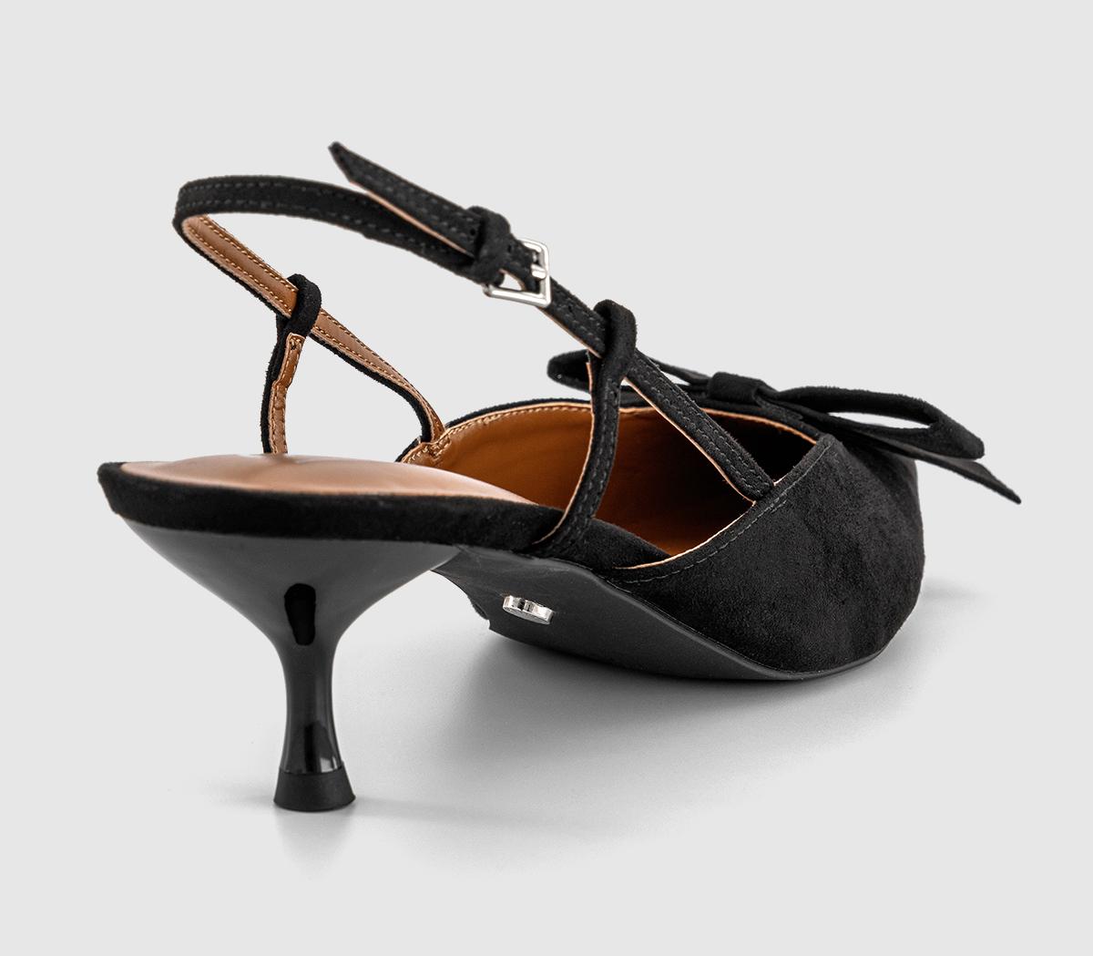 OFFICEMagical Bow Trim Slingback Court HeelsBlack