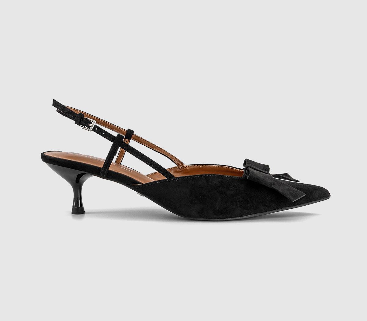 OFFICEMagical Bow Trim Slingback Court HeelsBlack