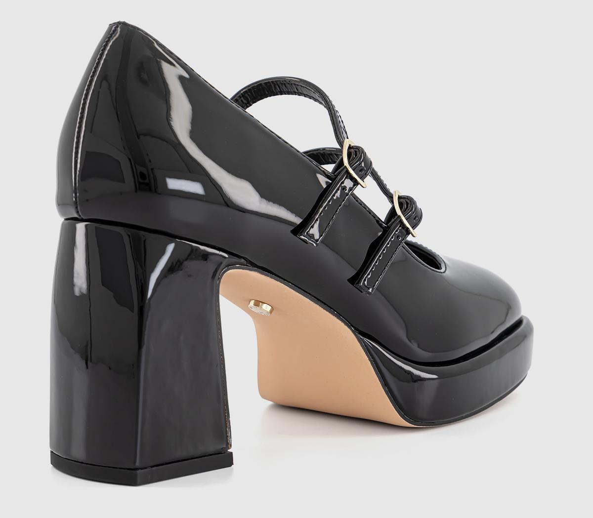 OFFICEMajor Double Strap Platform Mary Jane HeelsBlack