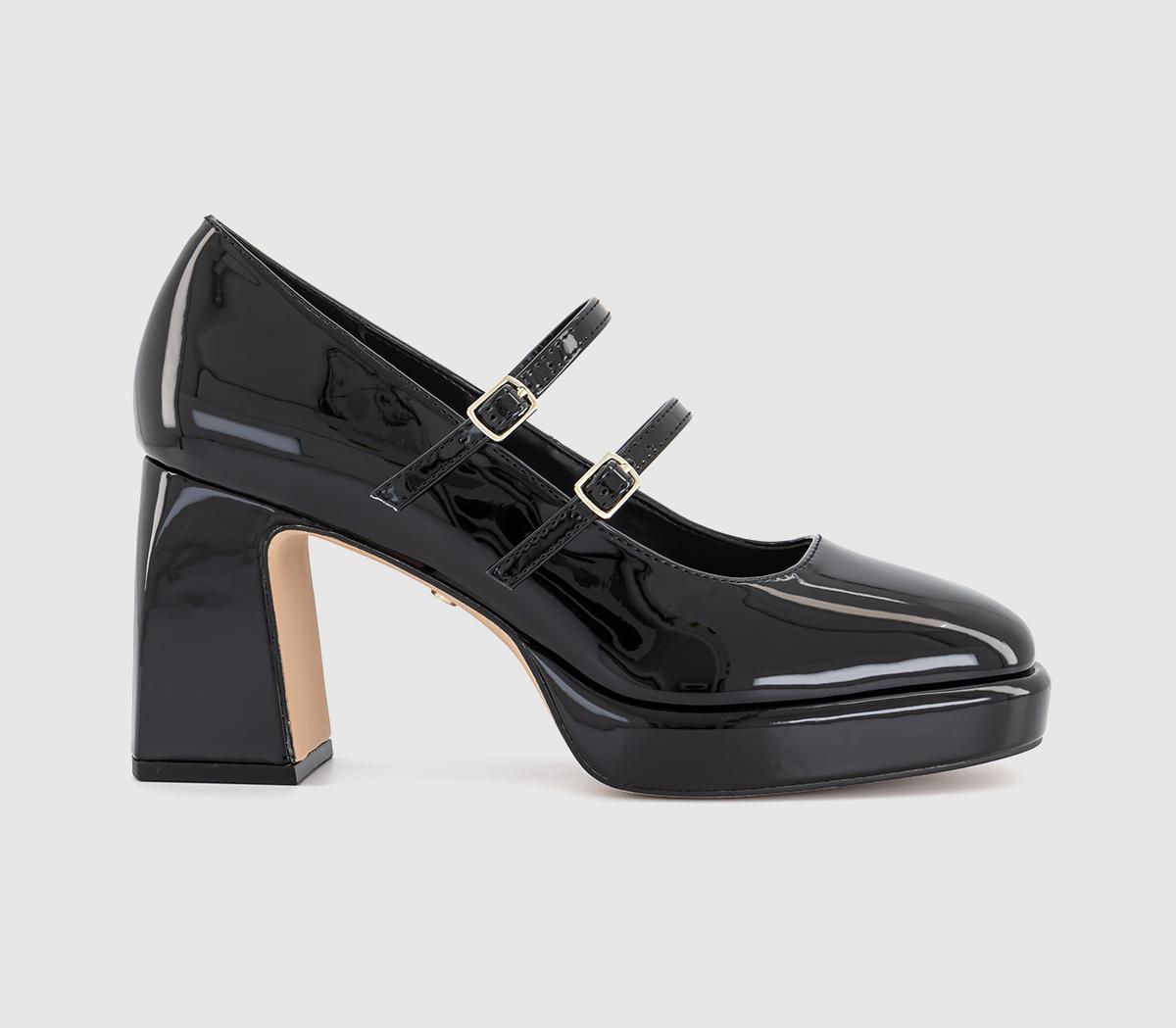 OFFICE Womens Major Double Strap Platform Mary Jane Heels Black, 8 OFFICE Womens Major Double Strap Platform Mary Jane Heels Black, 8