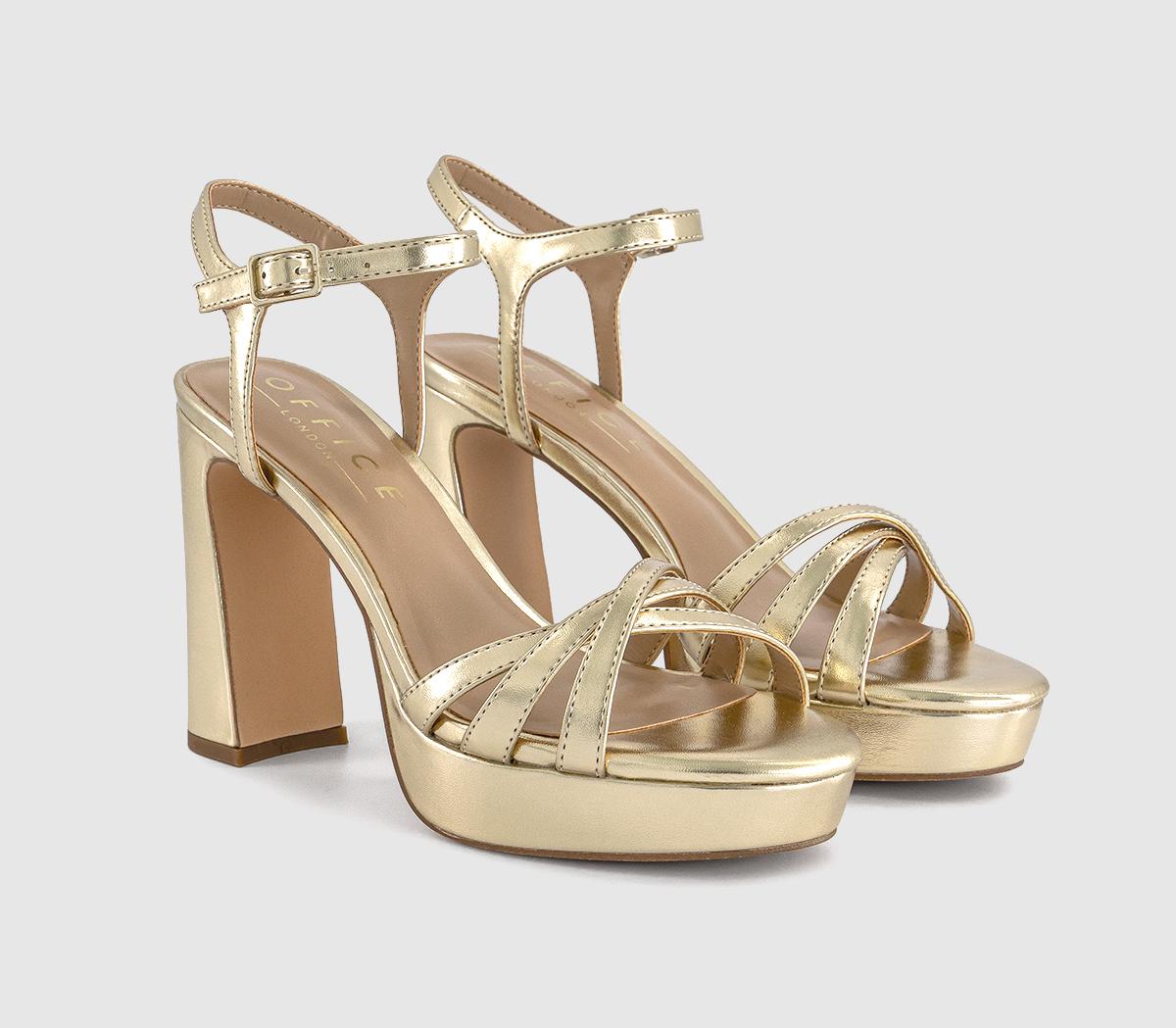 OFFICEHype Two Part Platform Heeled SandalsGold