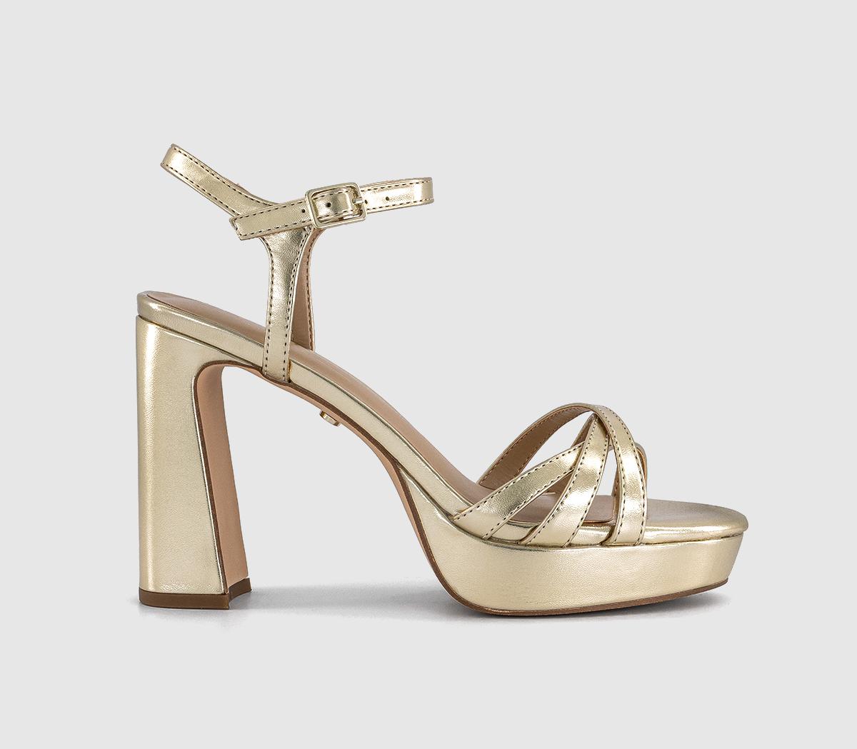 OFFICEHype Two Part Platform Heeled SandalsGold