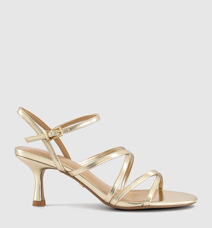 OFFICE Mojo Strappy Heeled Sandals Gold
