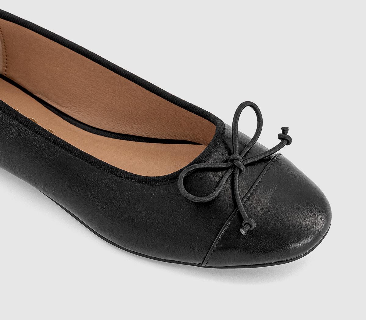 OFFICEFran Toecap Round Toe Ballet PumpsBlack