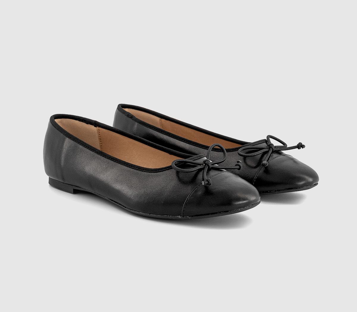 OFFICEFran Toecap Round Toe Ballet PumpsBlack