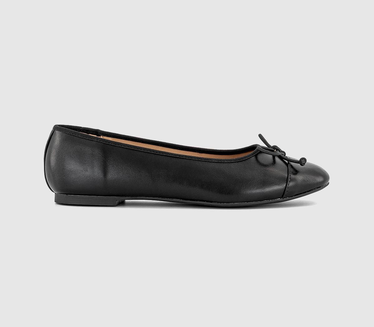 OFFICEFran Toecap Round Toe Ballet PumpsBlack