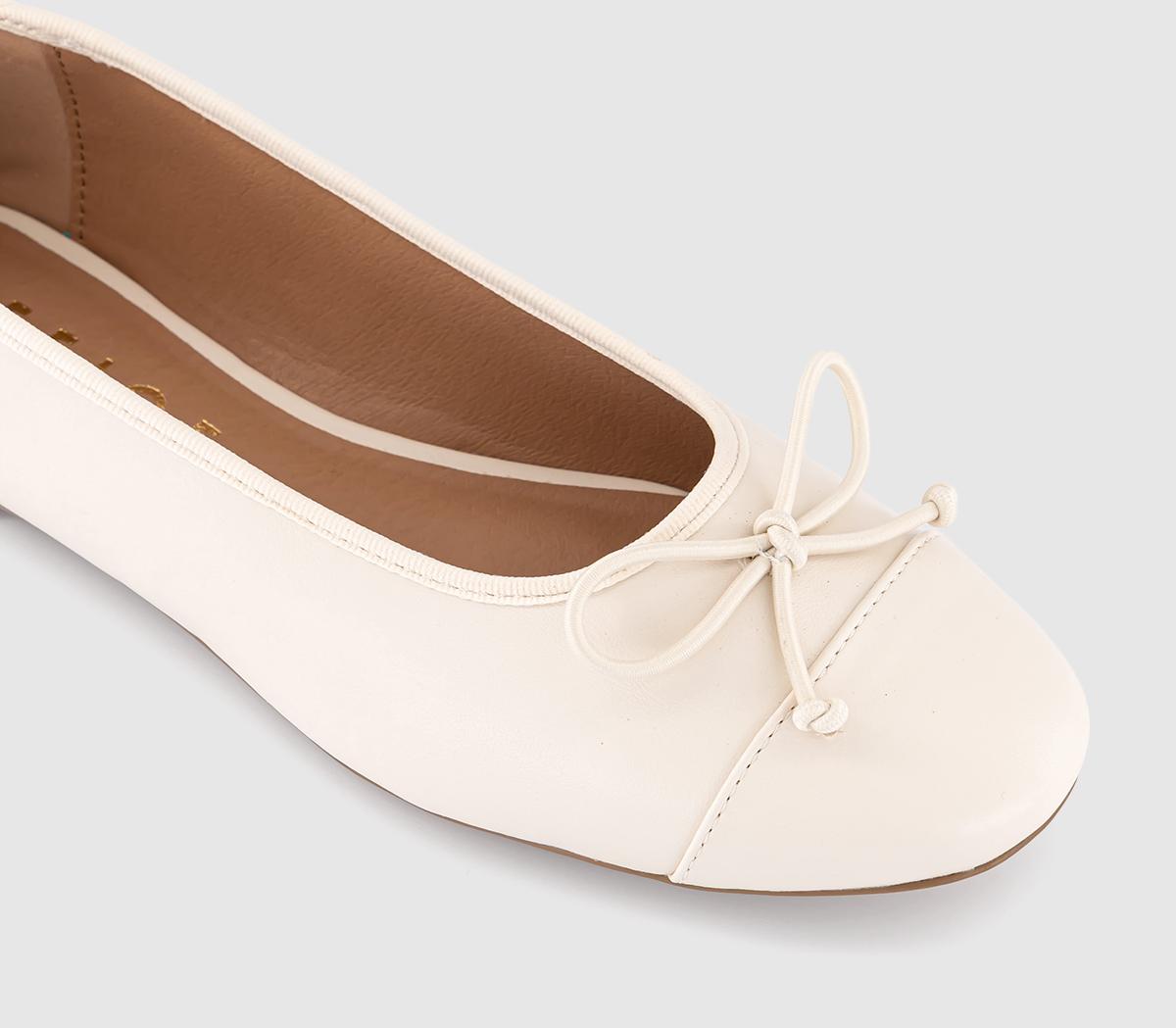 OFFICEFran Toecap Round Toe Ballet Pumps OFFICEFran Toecap Round Toe Ballet PumpsWhite