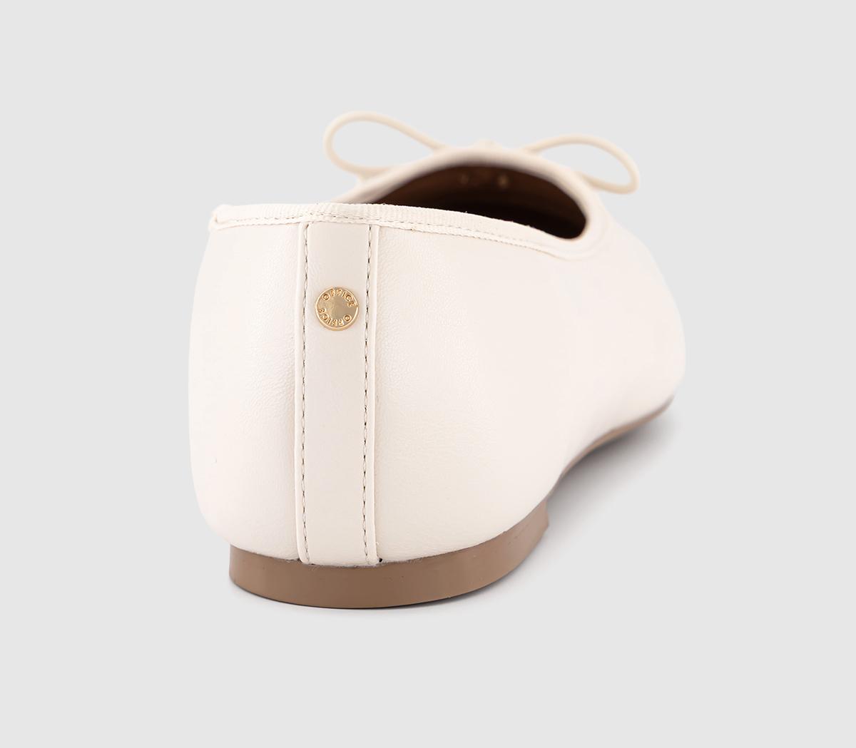 OFFICEFran Toecap Round Toe Ballet Pumps OFFICEFran Toecap Round Toe Ballet PumpsWhite