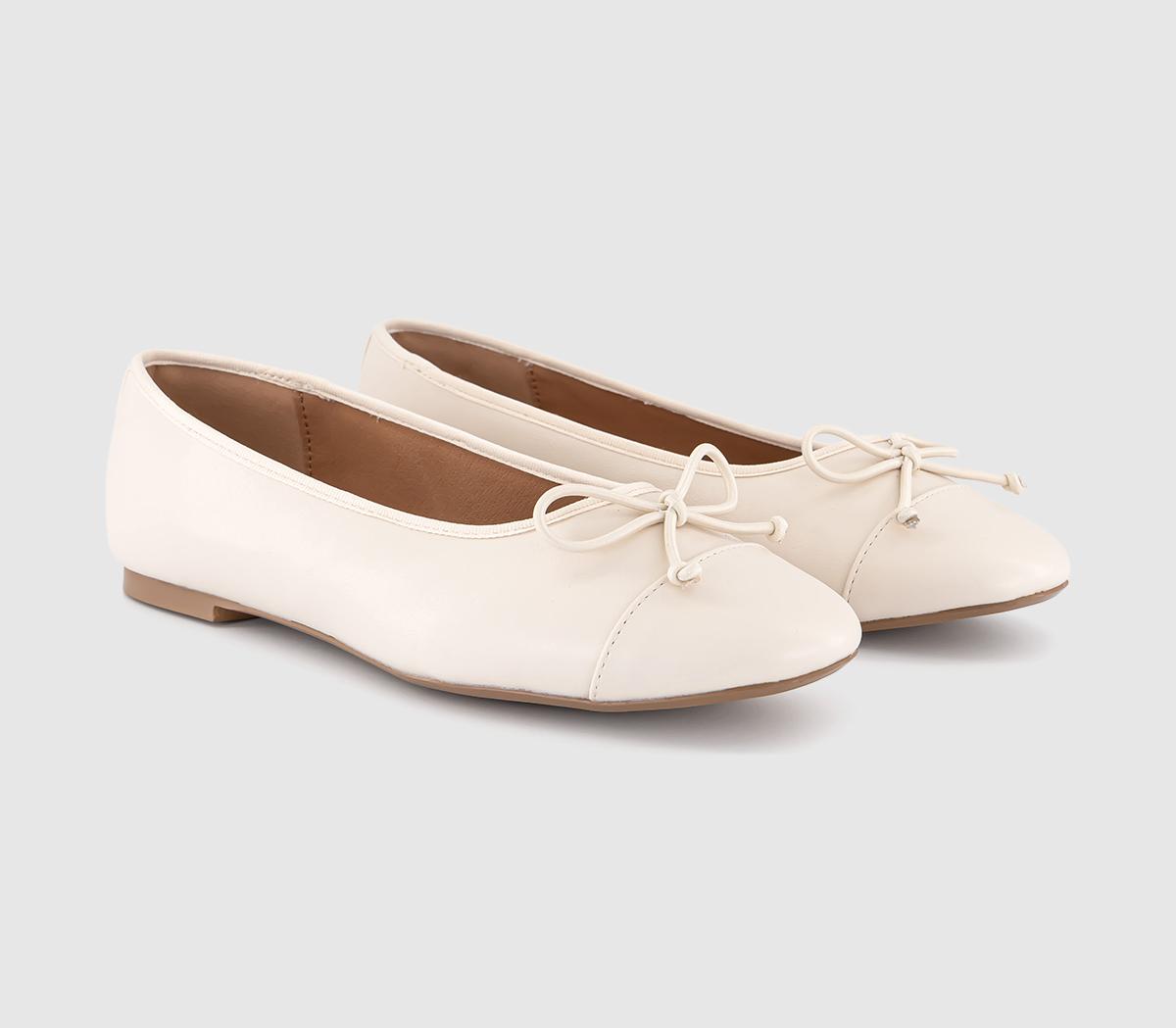 OFFICEFran Toecap Round Toe Ballet Pumps OFFICEFran Toecap Round Toe Ballet PumpsWhite