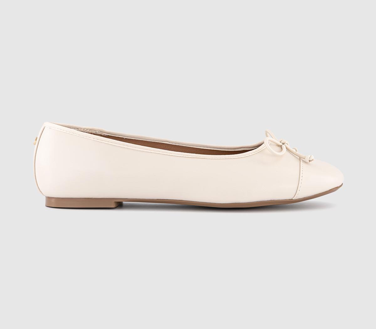 OFFICEFran Toecap Round Toe Ballet Pumps OFFICEFran Toecap Round Toe Ballet PumpsWhite