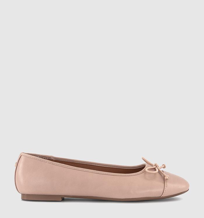 OFFICE Fran Toecap Round Toe Ballet Pumps Blush