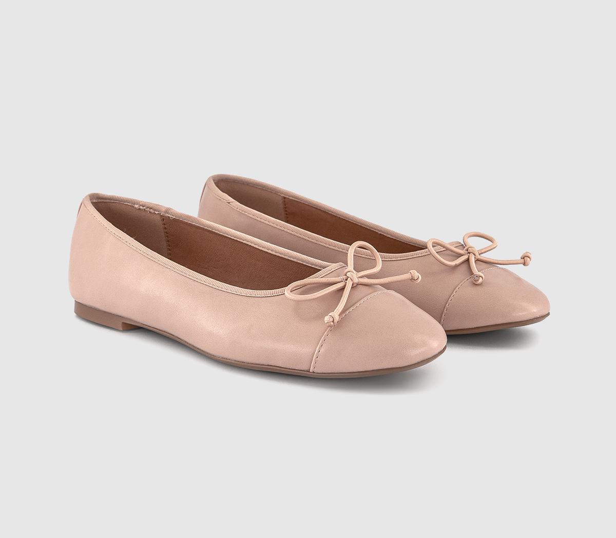 OFFICEFran Toecap Round Toe Ballet Pumps OFFICEFran Toecap Round Toe Ballet PumpsBlush