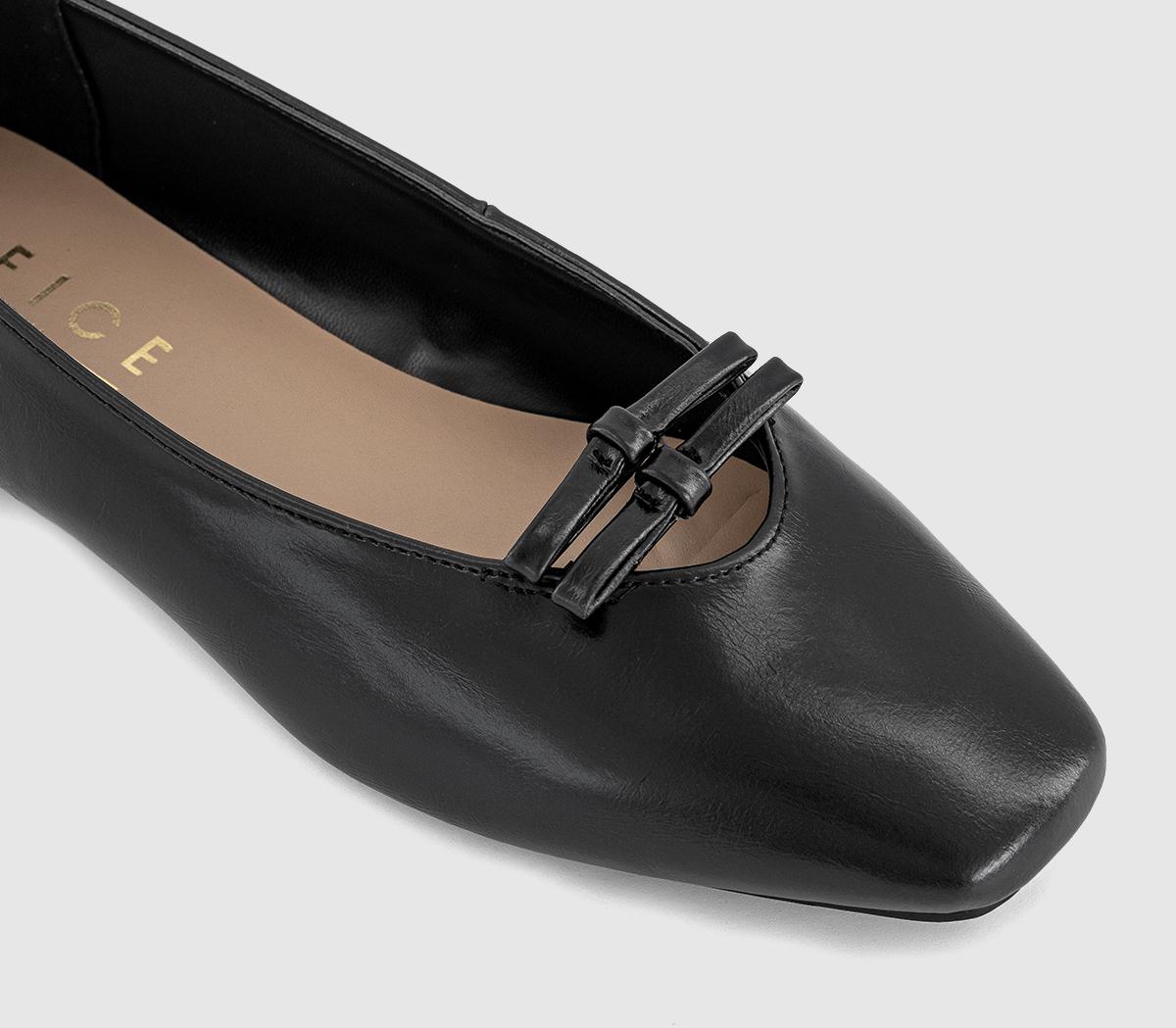 OFFICEFrappe Double Bow Ballet Pumps OFFICEFrappe Double Bow Ballet PumpsBlack