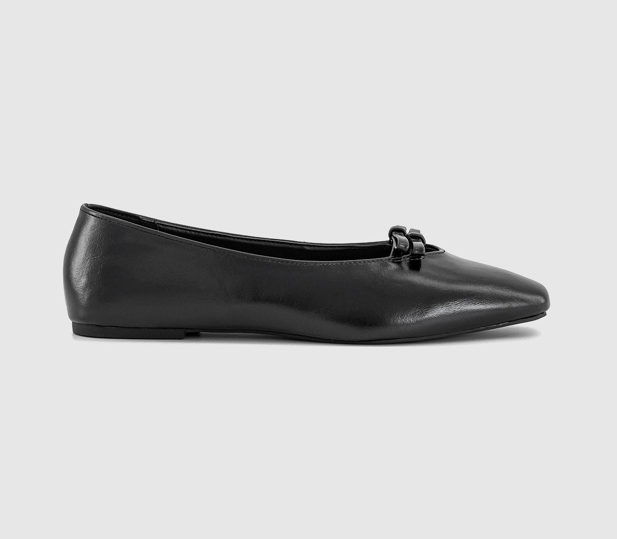 OFFICEFrappe Double Bow Ballet Pumps OFFICEFrappe Double Bow Ballet PumpsBlack