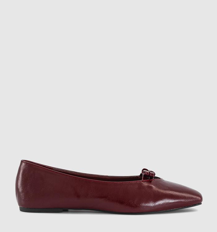 OFFICE Frappe Double Bow Ballet Pumps Berry