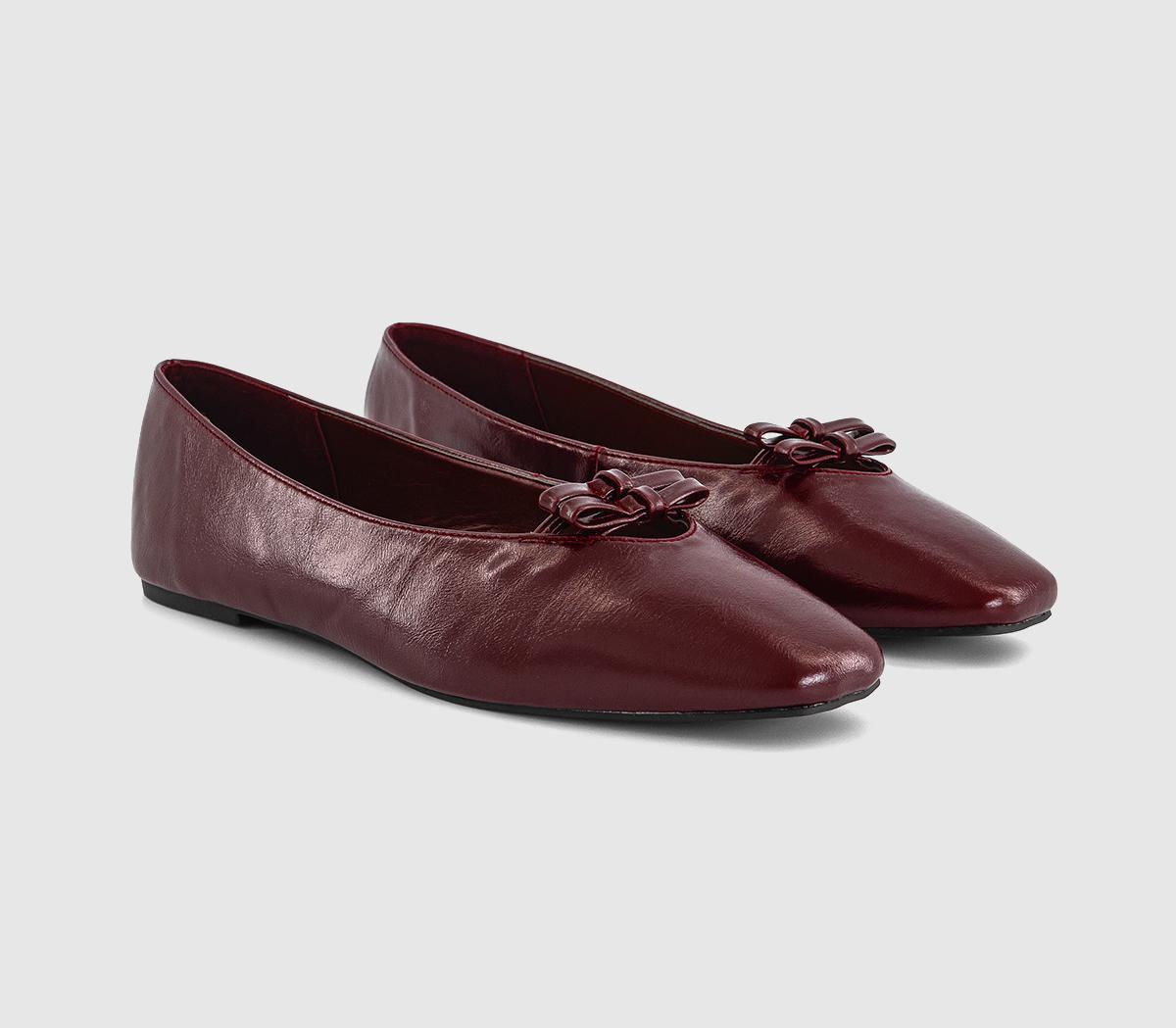 OFFICEFrappe Double Bow Ballet Pumps OFFICEFrappe Double Bow Ballet PumpsBerry