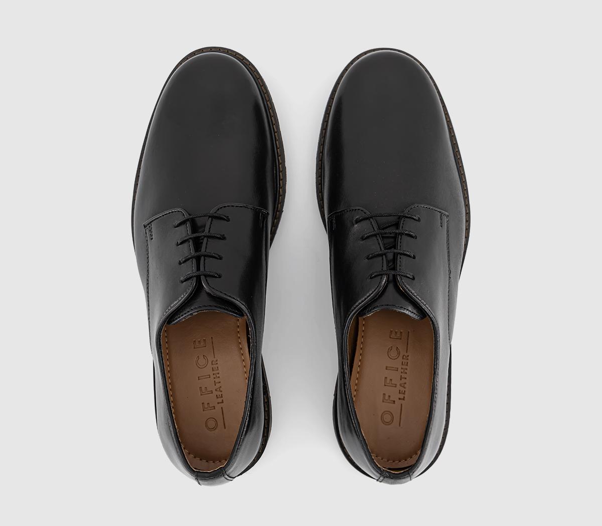 OFFICECortado Lace Up Derby ShoesBlack Leather