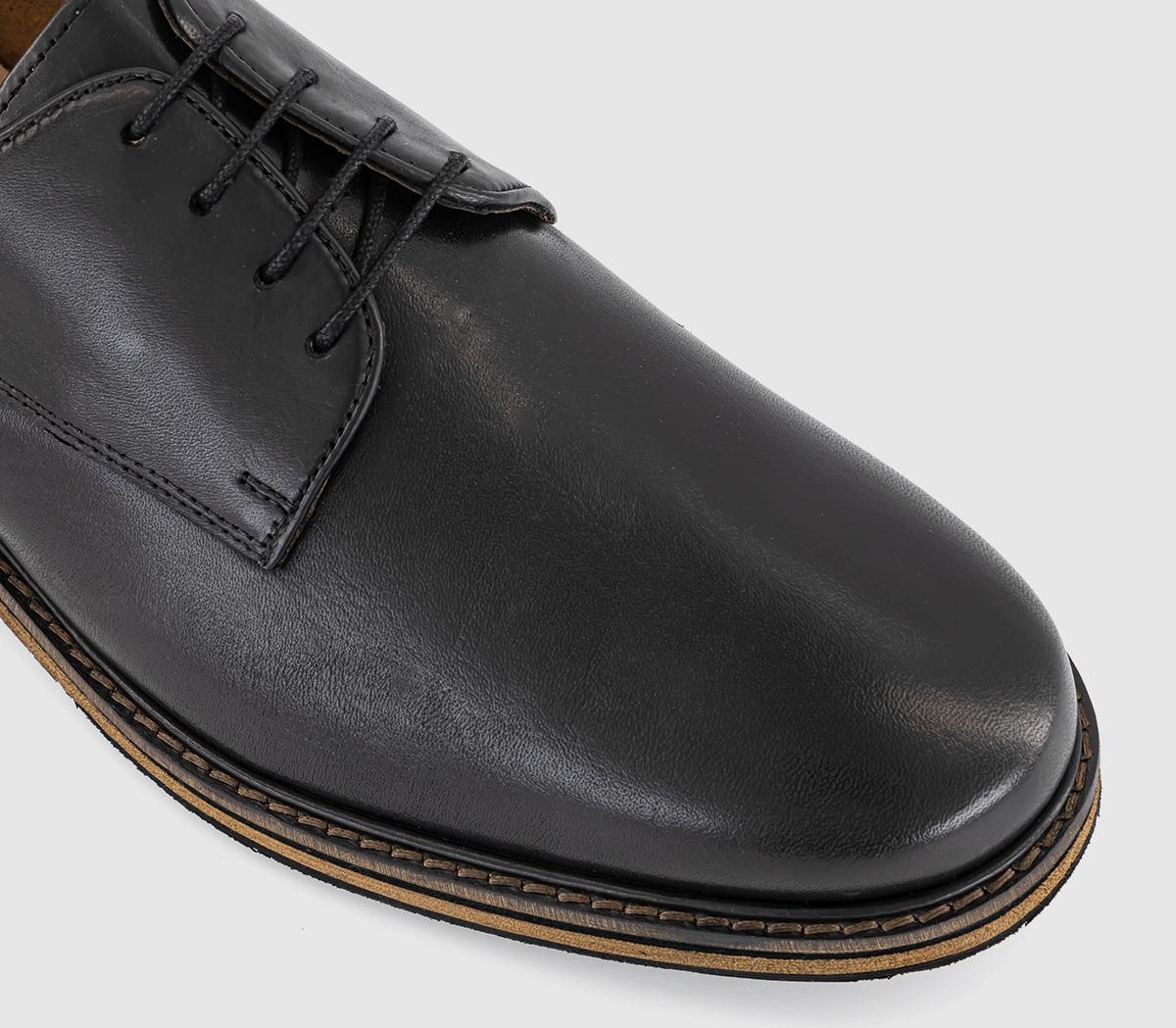 OFFICECortado Lace Up Derby ShoesBlack Leather