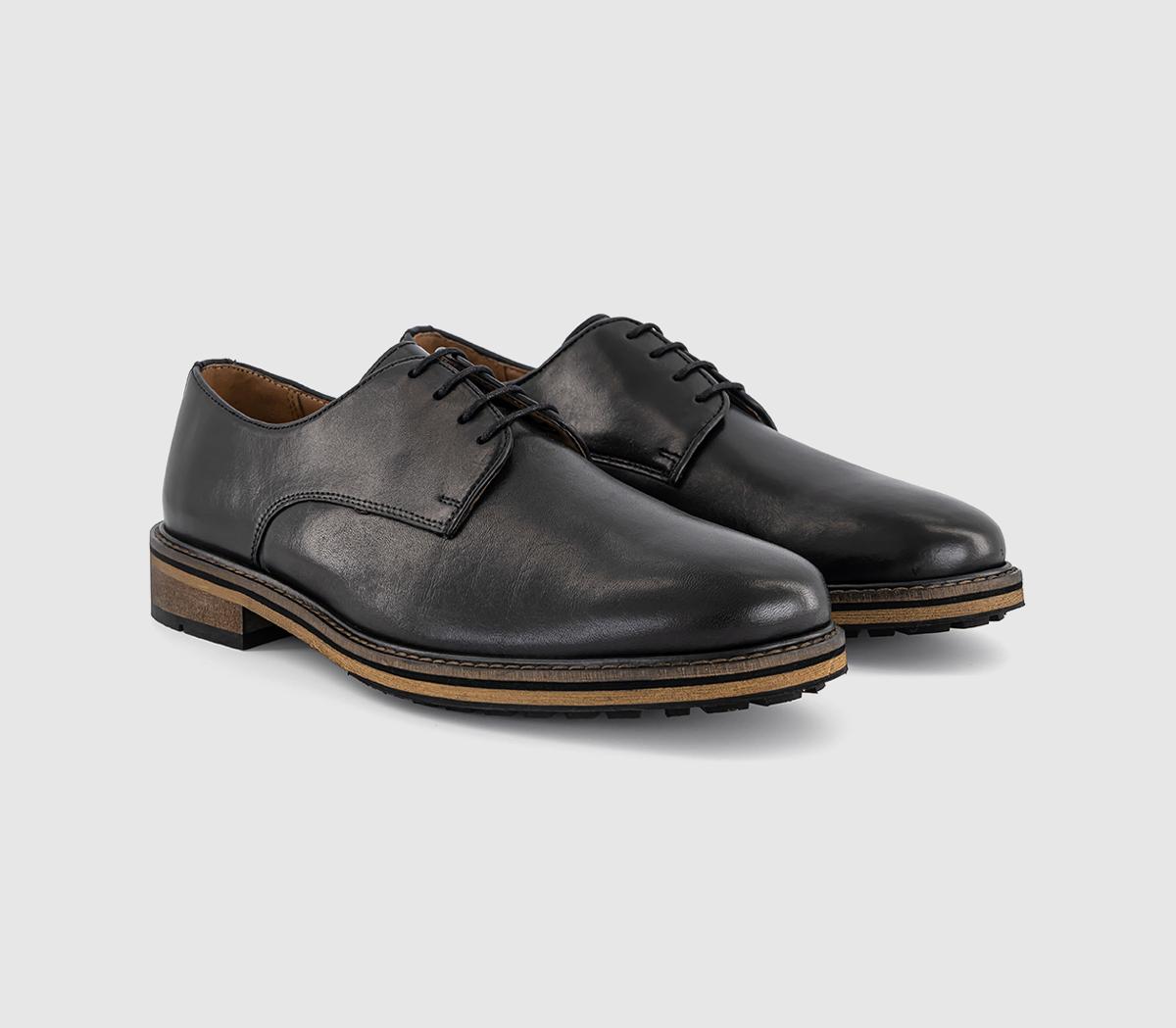 OFFICECortado Lace Up Derby ShoesBlack Leather