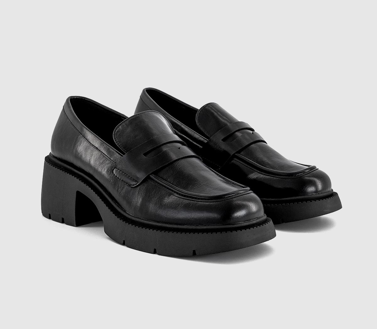 OFFICEMabel Chunky Heeled Loafer ShoesBlack