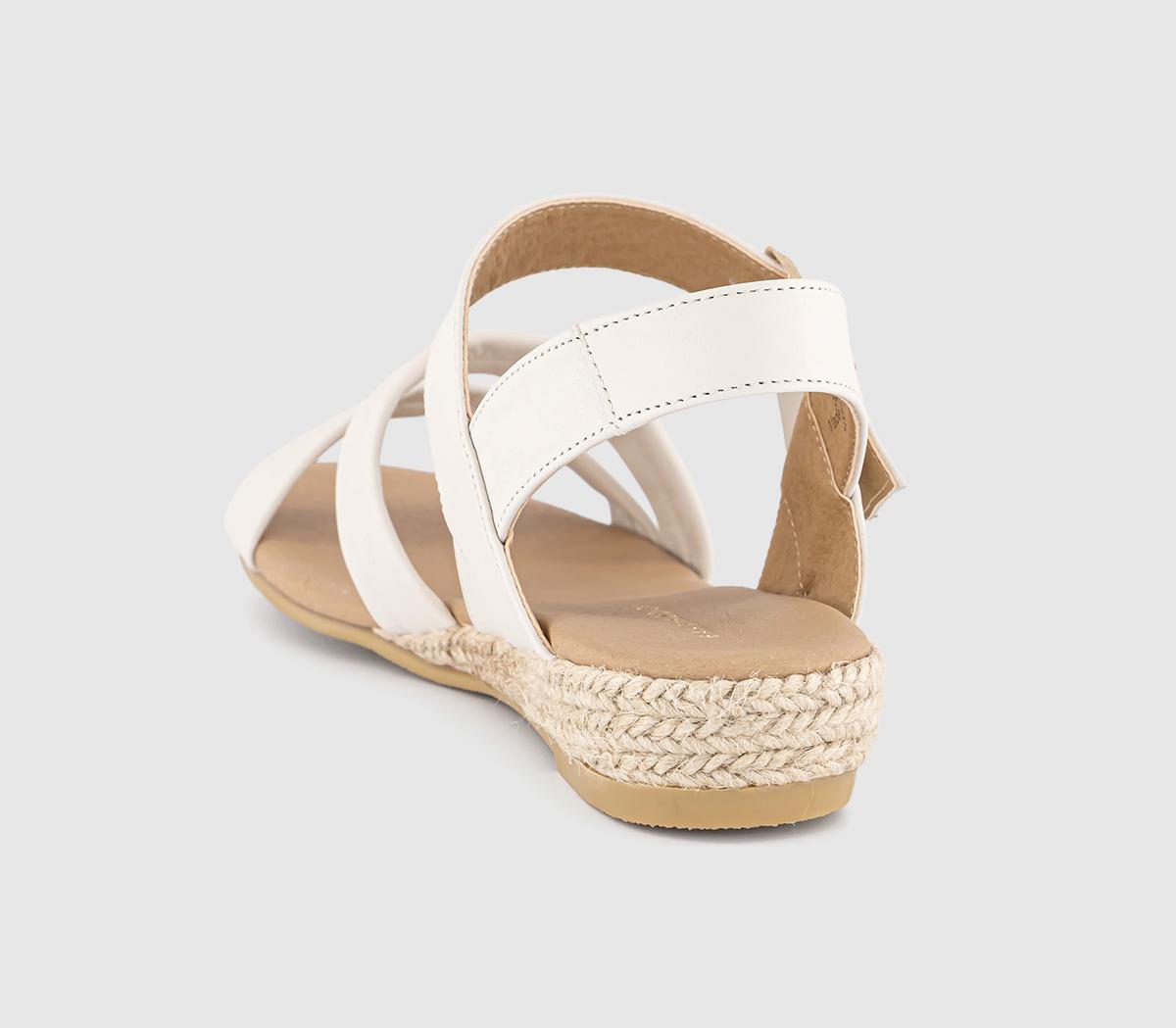 EARTHADDICTEarth Addict Peony Multi Strap SandalsWhite Leather