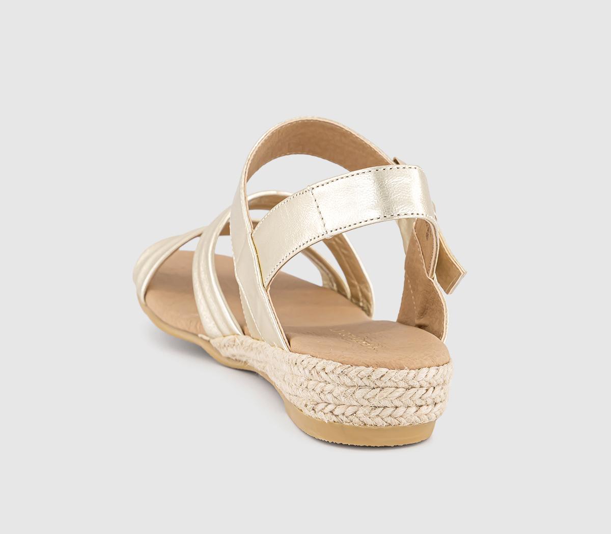 EARTHADDICTPeony Multi Strap Sandals EARTHADDICTPeony Multi Strap SandalsGold Leather