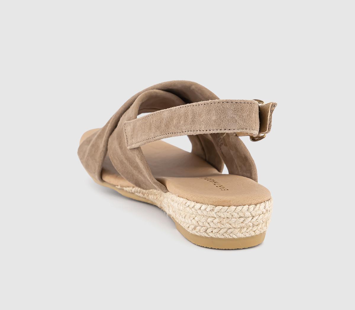 EARTHADDICTTulip Cross Over Sandals EARTHADDICTTulip Cross Over SandalsBeige Suede