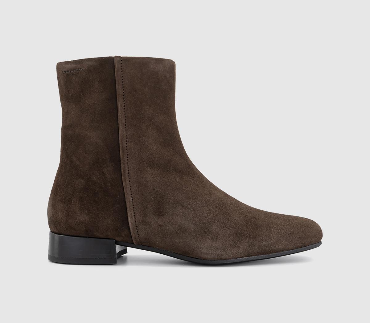 Vagabond Shoemakers Vagabond Mona Ankle Boots Coffee Suede  Brown in Women's Size 5, Office Shoes