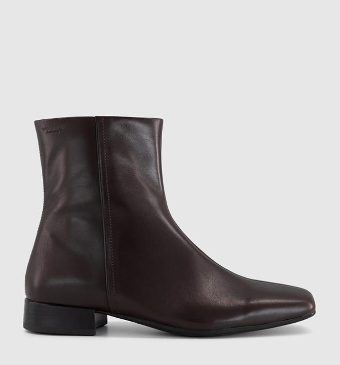 Vagabond Shoemakers Mona Ankle Boots Chocolate Leather