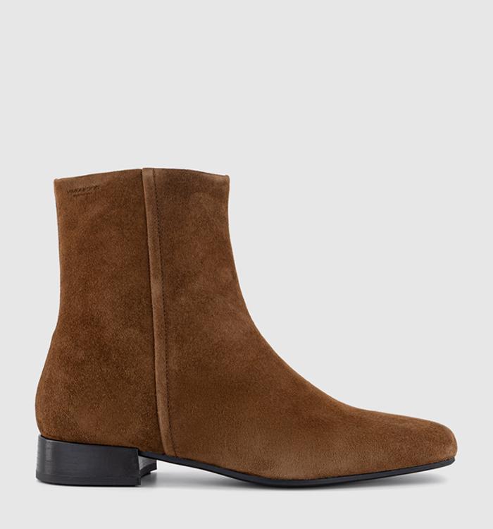 Vagabond Shoemakers Mona Ankle Boots Cocoa Brown Suede
