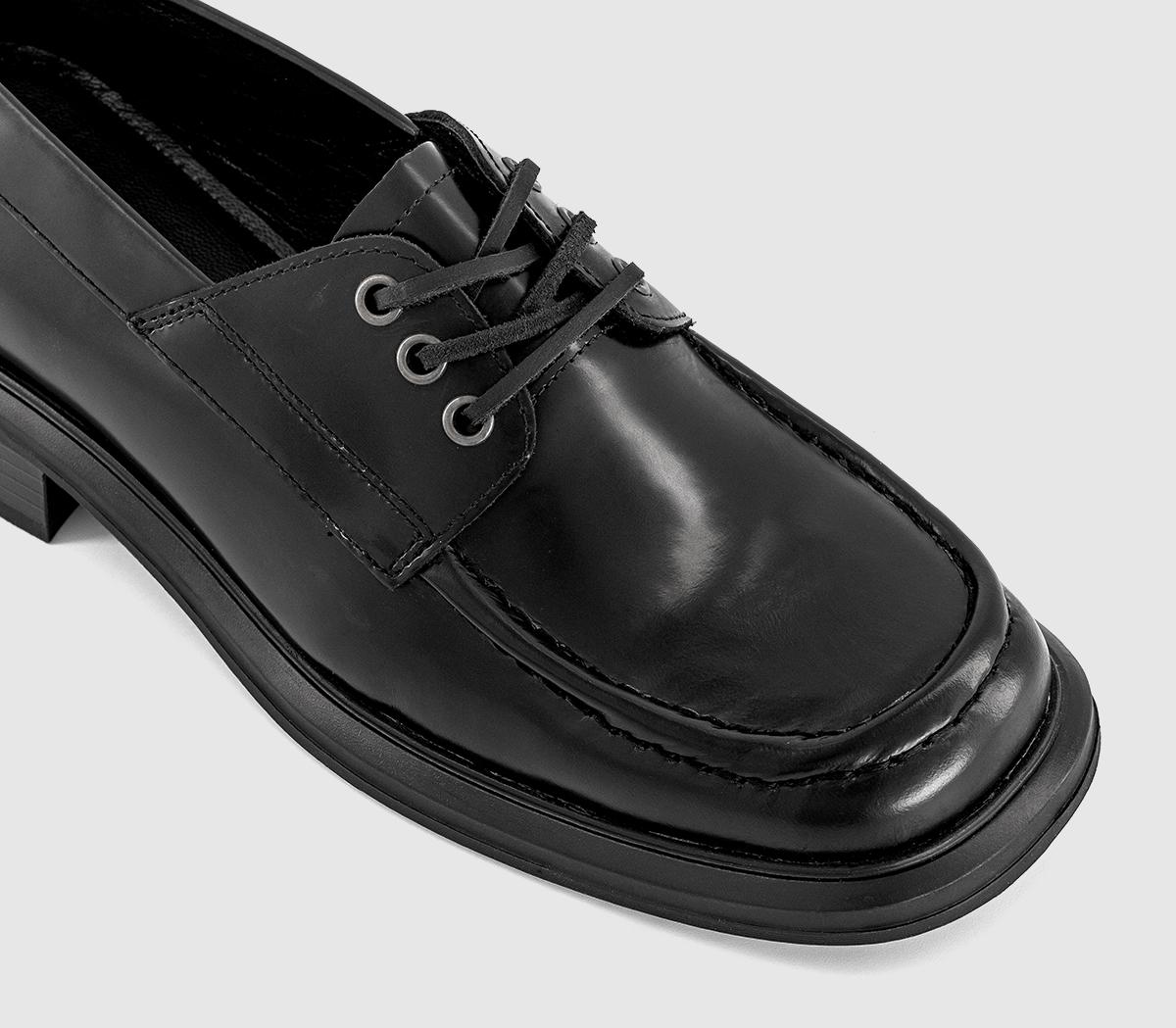 Vagabond ShoemakersEllis Boat ShoesBlack Polished Leather