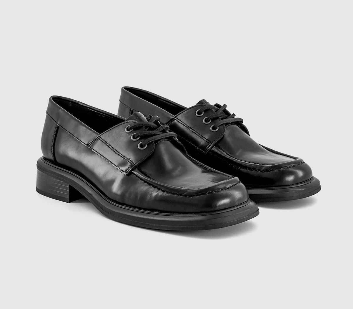 Vagabond ShoemakersEllis Boat ShoesBlack Polished Leather